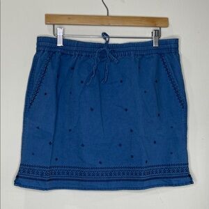 J. Crew Blue Embroidered Women's Skirt